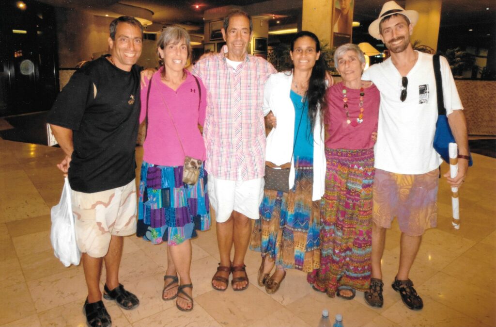 Weiler family posing for a family picture on vacation