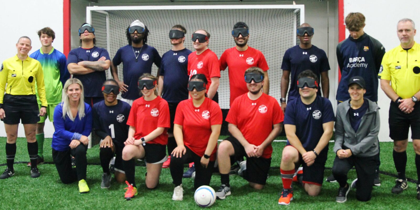 Katie Smith with the Ohio blind soccer team