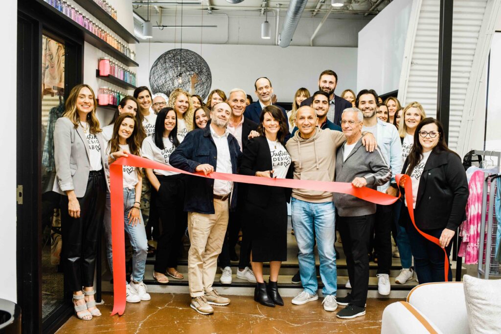 Ohio State alum Kat Depizzo at a ribbon cutting event for Justice Design Lab in Columbus, OH