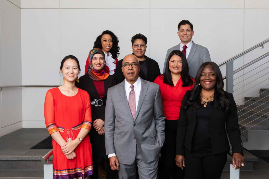 Ohio State EHE Dean Don Pope-Davis with 2023 Post Doc students