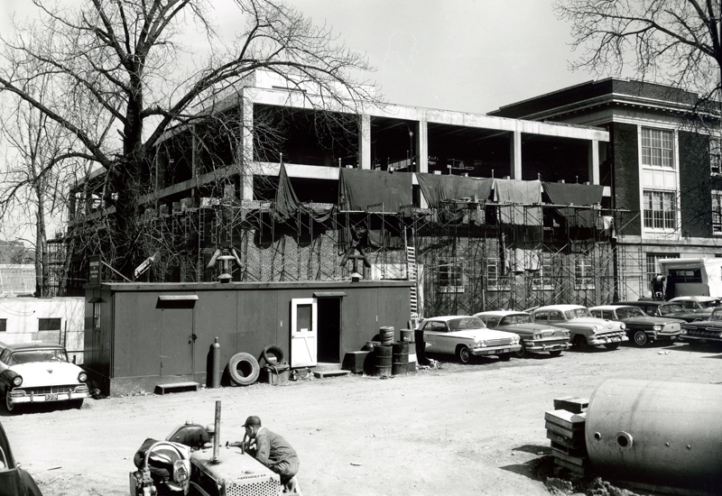 Ohio State's Campbell Hall under construction in 1962