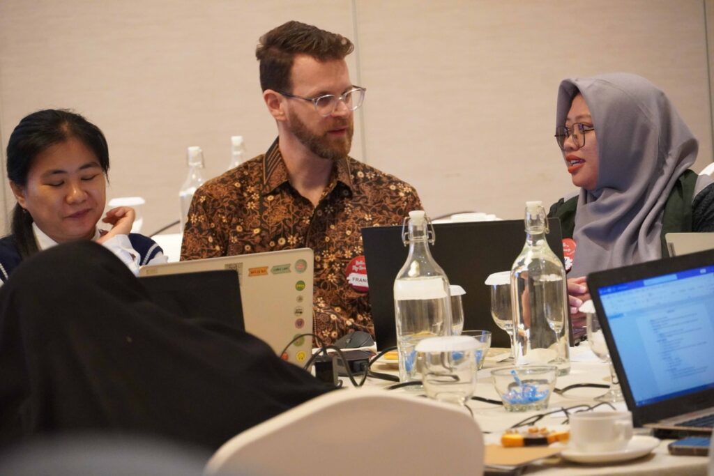 Ohio State professor Francis Troyan at a conference in Indonesia