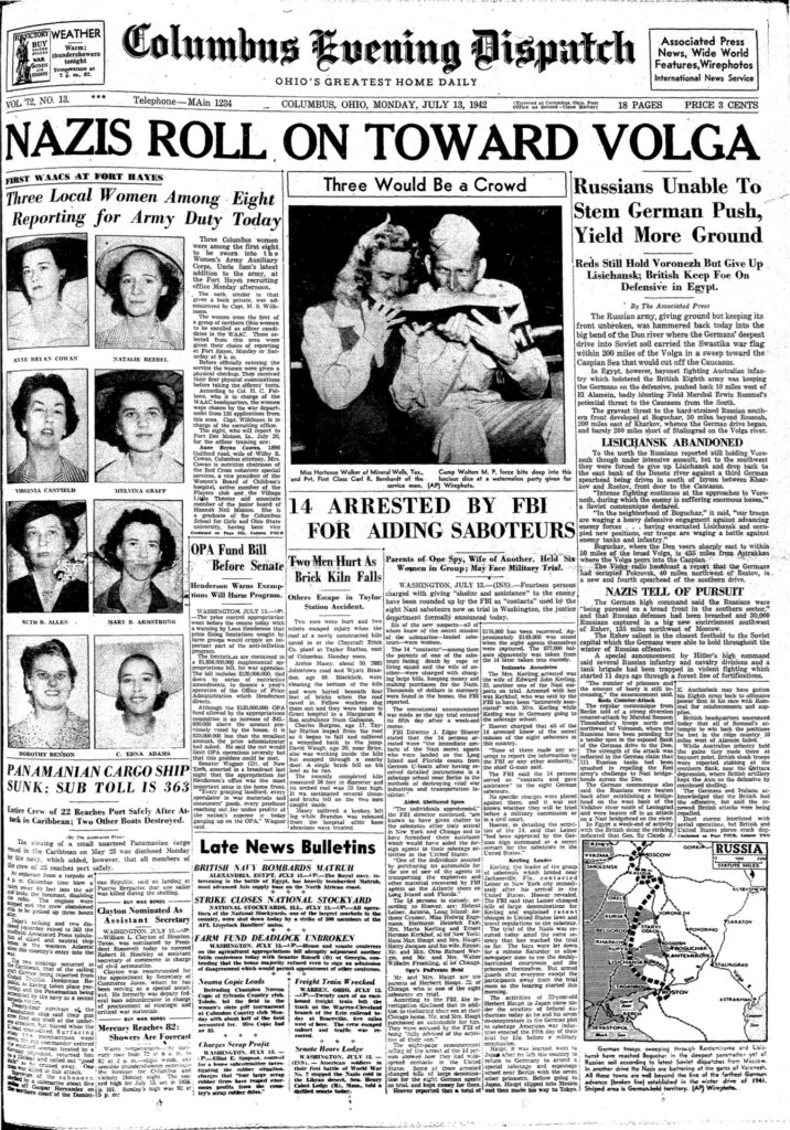 Dispatch July 13, 1942 Full Page